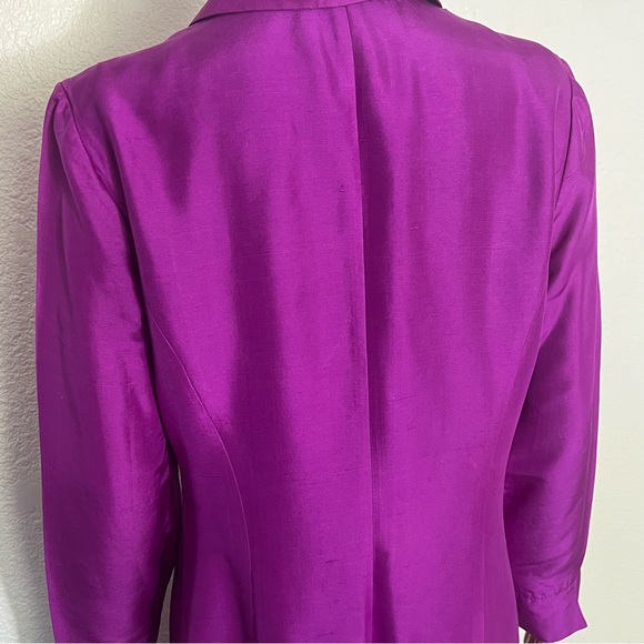 August Silk Purple Silk Shirt Dress size 8 - Picture 8 of 12